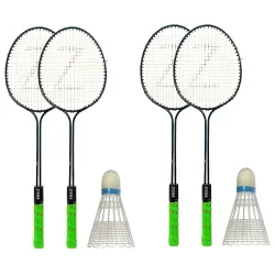 Klapp Zigma Badminton Set  with 2 Pcs Shuttlecock with Cover