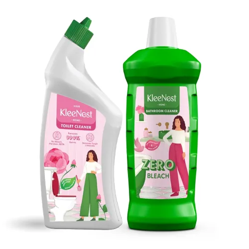 Image of Kleenest Bathroom & Toilet Cleaner Combo, Rose – 1L Each
