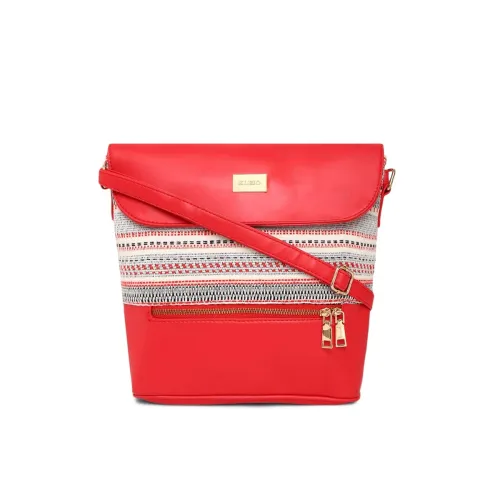 Image of KLEIO Large PU Leather Jacquard Sling Hand Bag