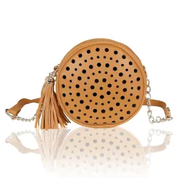 Kleio Leather Double Compartment Sling Bag