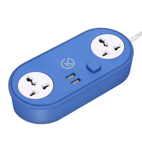 Image of Klick Gadgets Extension Cord | 2 Sockets + 2 USB | 2.5m | Blue