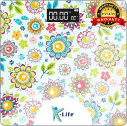K-life WS-108 Electronic Digital Weight Check machine For Human Body 180kg Capacity Weighing Scale (Multicolor)