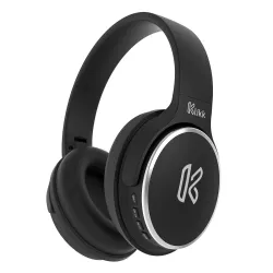 Klikk Rock On 101 Bluetooth Wireless Over Ear Headphones with Mic, 30 Hours Playback, AUX & SD Card, Voice Assistant Support with Foldable & Rotatable Compact Design (Black)
