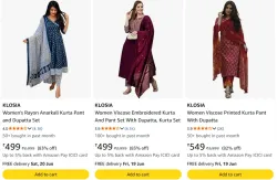 Klosia Women's Kurta at minimum discount 81%