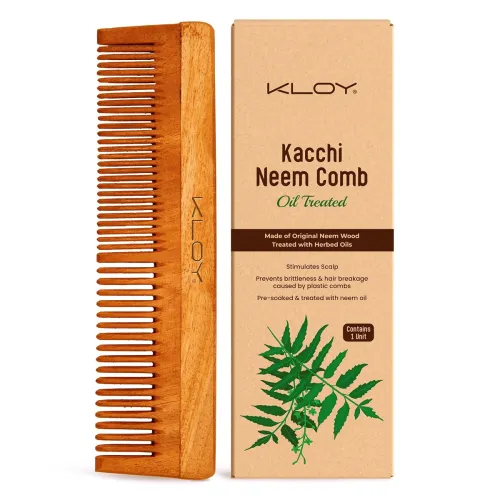Image of KLOY Oil Treated Kacchi Neem Comb