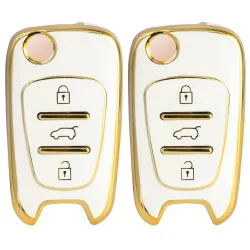 KMH TPU Gold Car Smart Key Cover 