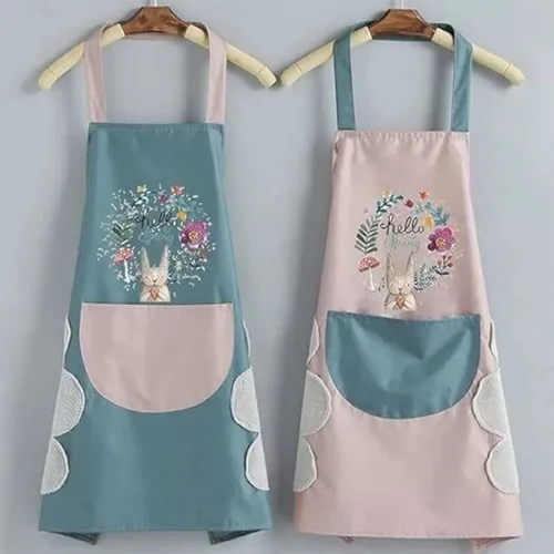 Image of KNIKERS Polyester Chefs Apron - Free Size (Blue, Pink, Single Piece)
