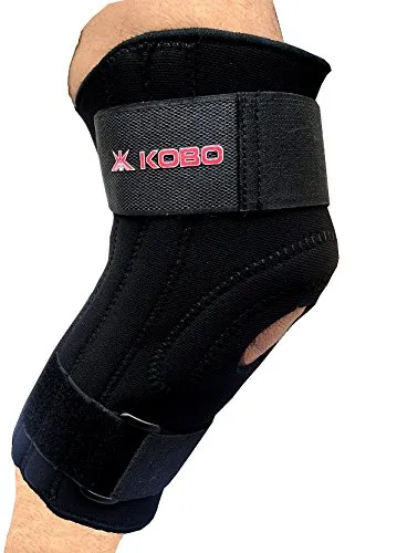 Image of Kobo 3625 Neoprene Hinged Knee Support/Knee Patela Support Anti-Slip Design, Dual Side Stabilizers & Adjustable Knee Bra