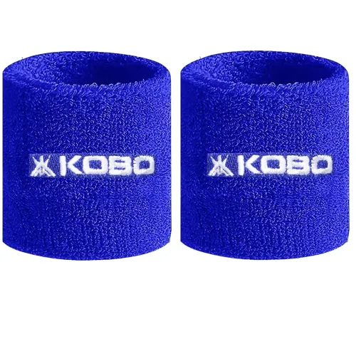 Image of Kobo Cotton Sports Wrist Bands (Blue, Pair)