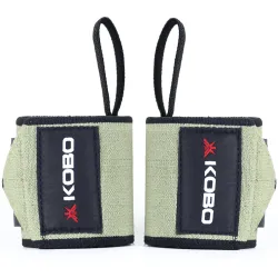 Kobo Cotton Wrist Band Stiff/Flexi for Men & Women, Wrist Supporter for Gym Wrist Wrap/Straps Gym Accessories for Men for Hand Grip & Wrist Support While Workout & Muscle Relaxation (1 Pair)