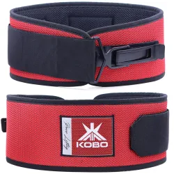 Kobo Flex Weave Lever Powerlifting Belt Bodybuilding Deadlift Squat Workout Strength Training for Men & Women