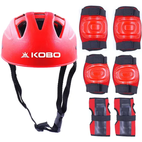 Image of Kobo Skating Set Plastic Skating Cycling Protective Set with Helmet for Knee