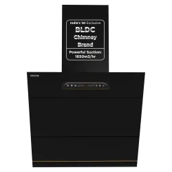 KOCHE LAURA 60 cm BLDC Chimney Kitchen with FREE Duct Pipe | 1650 cmh Suction | Filterless Heat Auto-Clean | Gesture Control | Hydraulic Louvers | Low Noise | 12 Yr Motor & 2 Yr Product Warranty