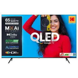 Kodak 164 cm (65 inches) Matrix 2025 Edition Ultra HD (4K) QLED Android Google TV 65ST5035 (Black)