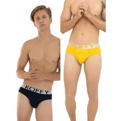 KOFFY Mens Cotton Lycra Brief Pack