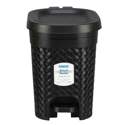 Image of KOLORR Stitch 7 Liters Plastic Pedal Dustbin/Trash Can/Garbage Waste Bin with Lid for Home/Kitchen/Office/Bathroom & Was