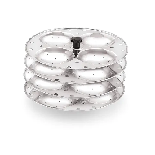 Image of Komal Stainless Steel Idly Stand Suitable for Outer Lid Cooker,4x4 Plates,Silver