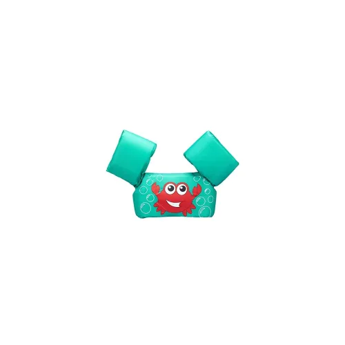 Image of Koochie-Koo Cute Cartoon Crab Printed Cool Beach/Pool Party Float Arm Band Swimming Trainer Vest Life Jacket Safety Gear