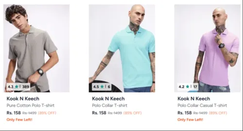 Image of Kook N Ke Men Men Polo Tshirt Starting @ ₹158