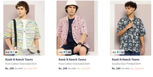 Image of Kook N Keech Men Fashion shirt Starting @ ₹249