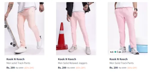 Image of Kook N Keech Men Pants Starting @ ₹299