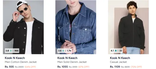 Image of Kook N Keech Men's Jacket @ uptp 70% Discount 