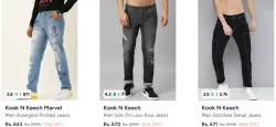 Kook N Keech Mens Jeans @ Upto 90% Discount