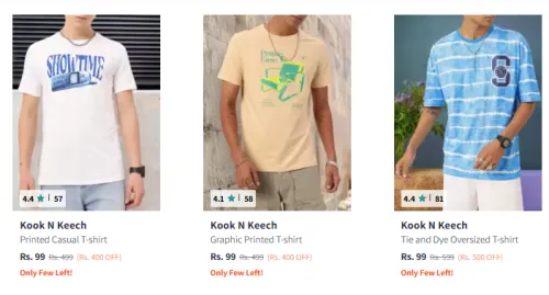 Image of Kook N Keech Men's Tshirt Starting at ₹99