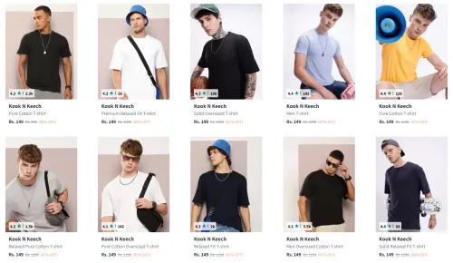 Image of Kook N Keech men's T-shirt starting @ ₹149