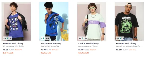 Image of Kook N Keech Men's T-shirt Starting @ ₹99