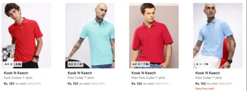 Image of Kook N Keech Men's T-Shirts Starting at ₹162