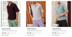 Kook N Keech Short Sleeve Shirt Starting At @₹199