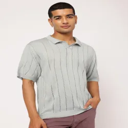 Kook N Keech Striped Oversized Polo T-shirt