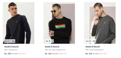 Image of Kook N Keech Sweatshirts Starting At ₹299.