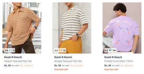 Image of kook N keech T-shirt's Starting At ₹99