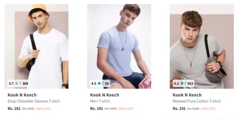 Image of Kook N Keech T-Shirts For Men Minimum 85% Discount 
