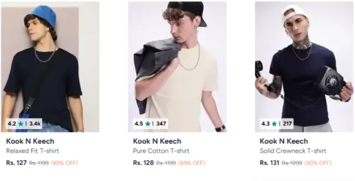 Image of Kook N Keech Men's T- Shirt Starting @ ₹127