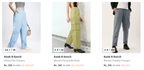 Image of Kook N Keech women Fashion Tshirt Starting @ ₹299