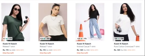 Image of Kook N Keech Women's TShirts Starting ₹115 