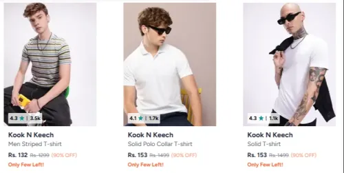 Image of Kook N Keech Men's T-Shirts Starting at ₹132