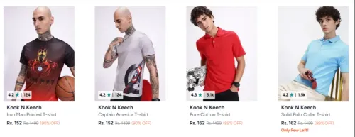 Image of Kook N Keech Men's T-Shirts Starting at ₹152