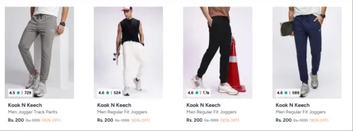 Image of Kook N Keech Men's Track Pants upto 90% Discount