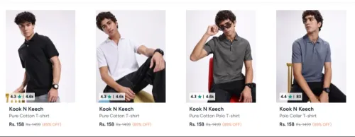 Image of Kook N Keech Men's Tshirts starting ₹158 