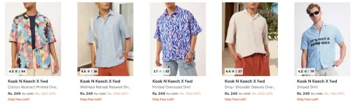 Image of Kook N Keech X Fwd Men's Shirts Starting @ ₹249