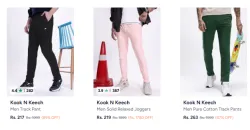 Kook N Keech Men Trackpants Upto 89% Discount