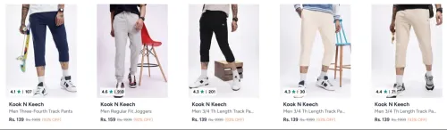 Image of Kook N Keech Men's Track Pants Starting @ ₹139