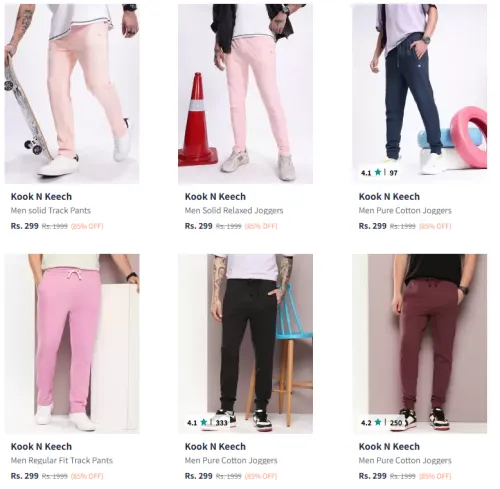 Image of Kook N Keech Men's Trackpant @ Up to 85% Discount | Start ₹299
