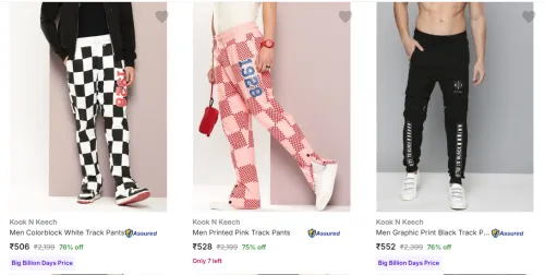 Image of Kook N Keech Men's Track Pants upto 76% Discount