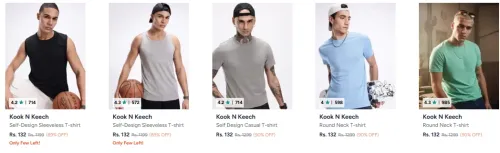 Image of Kook N Keech Men's Tshirts Starting From @ ₹132