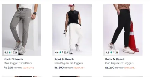 Image of Kook N Keech Track Pants at Upto 90% Discount 
